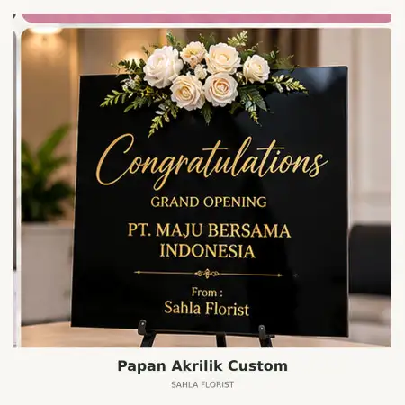 Papan Bunga Akrilik Mustika Jaya